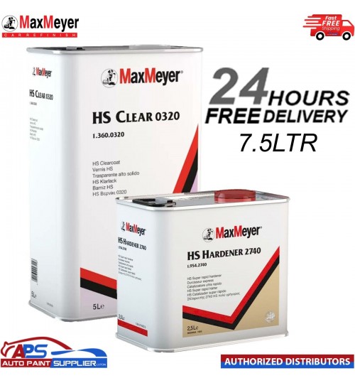 Max Meyer HS CLEAR 5 Litre 0320 + 2.5L 2740 HS Super Rapid Hardener